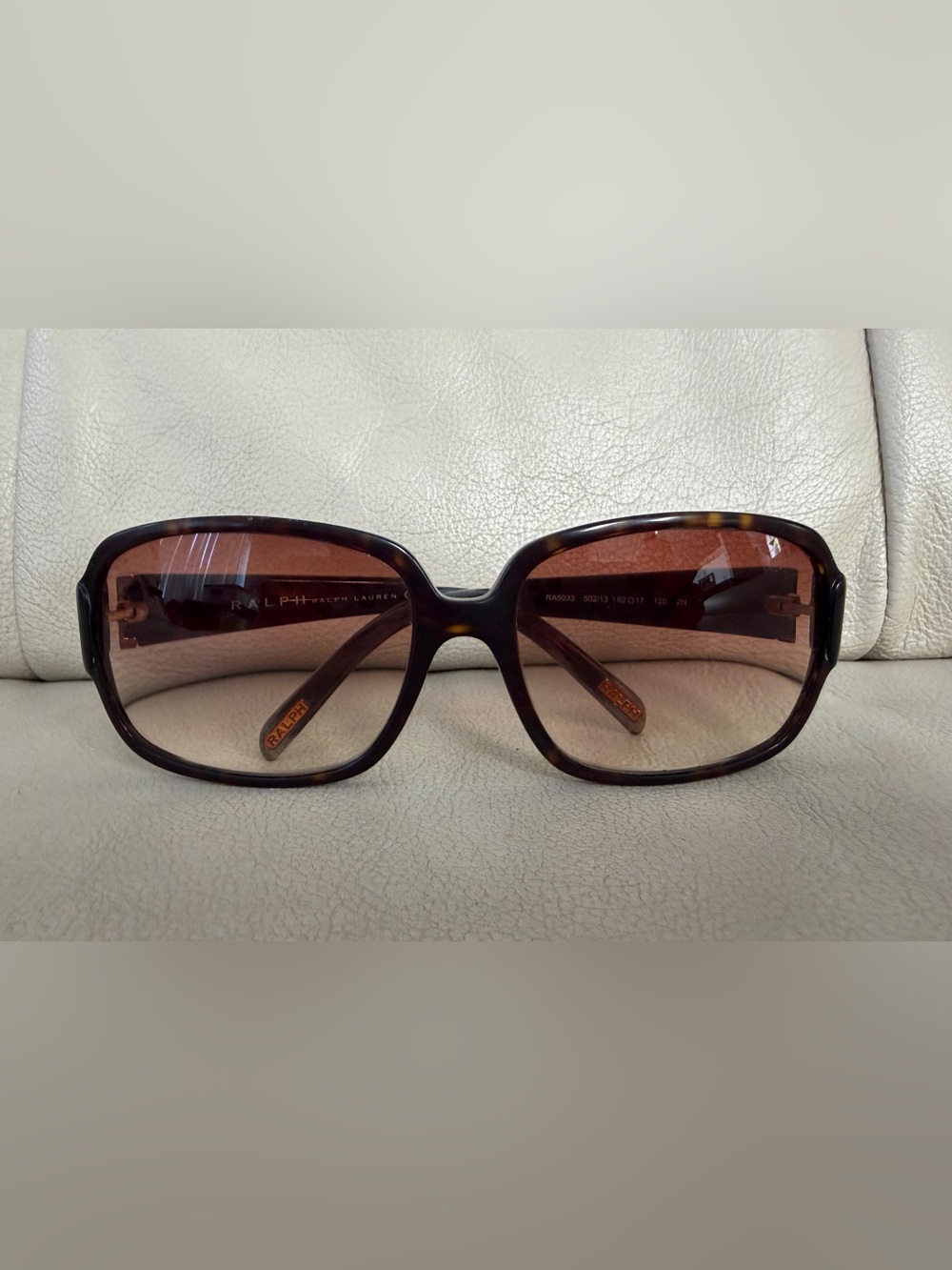 Ralph Lauren Tortoise Shell Square Sunglasses with Brown Lenses, prescription